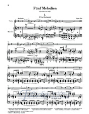 Five Melodies op. 35a for Violin and Piano